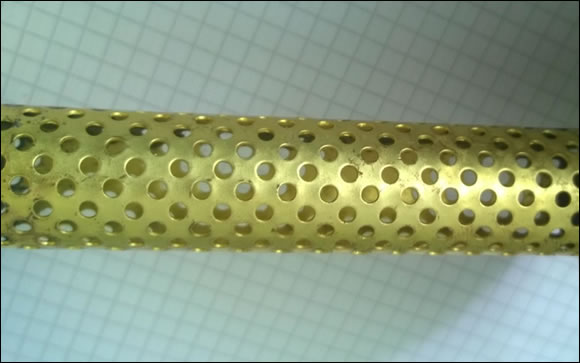 Brass and copper tube, perforated