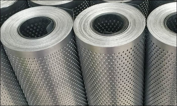 Perforated coil, round hole, stainless steel
