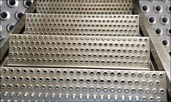 Anti slippery perforated safety grating panels with punched dimple patterns